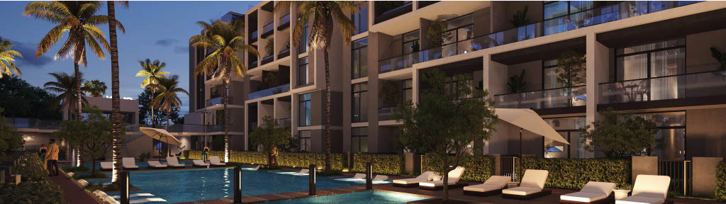 clan residence night pool view